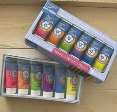 Artist’s Loft Acrylic Neon Fluorescent Paint Set 6 colors 0.7 fl oz Tubes NEW