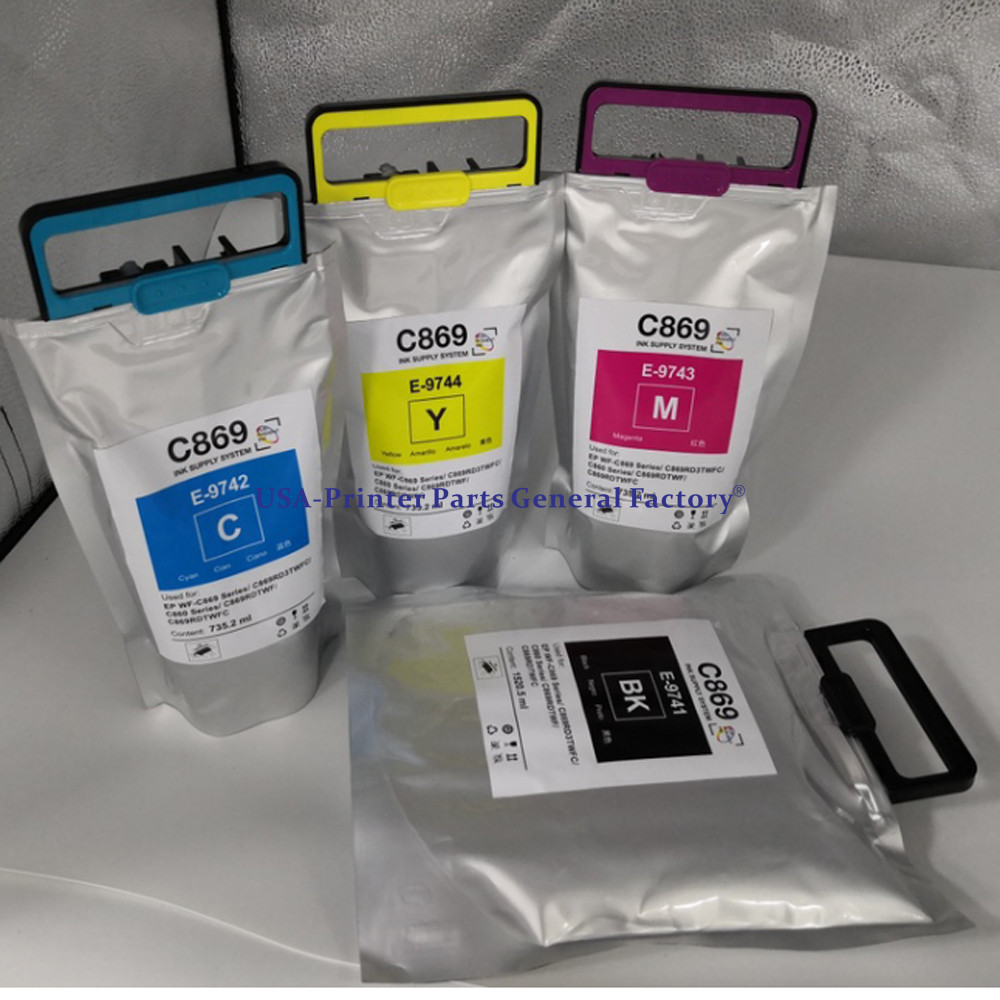 4color/set T9741-T9744 High Capacity Ink bag For Epson WF-C869R C869 Series