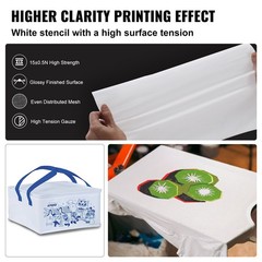 VEVOR Screen Printing Kit Silk Screen Printing Frame 10x14in 156 Count Mesh 6pcs