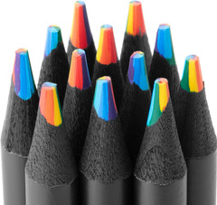 Mr. Pen- Rainbow Pencils, 12 Pack | 7-In-1 Multi-Color Fun Colored Pencils