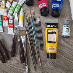 Acrylic Paint Mixed Tubes Lot Multiple Colors Extras