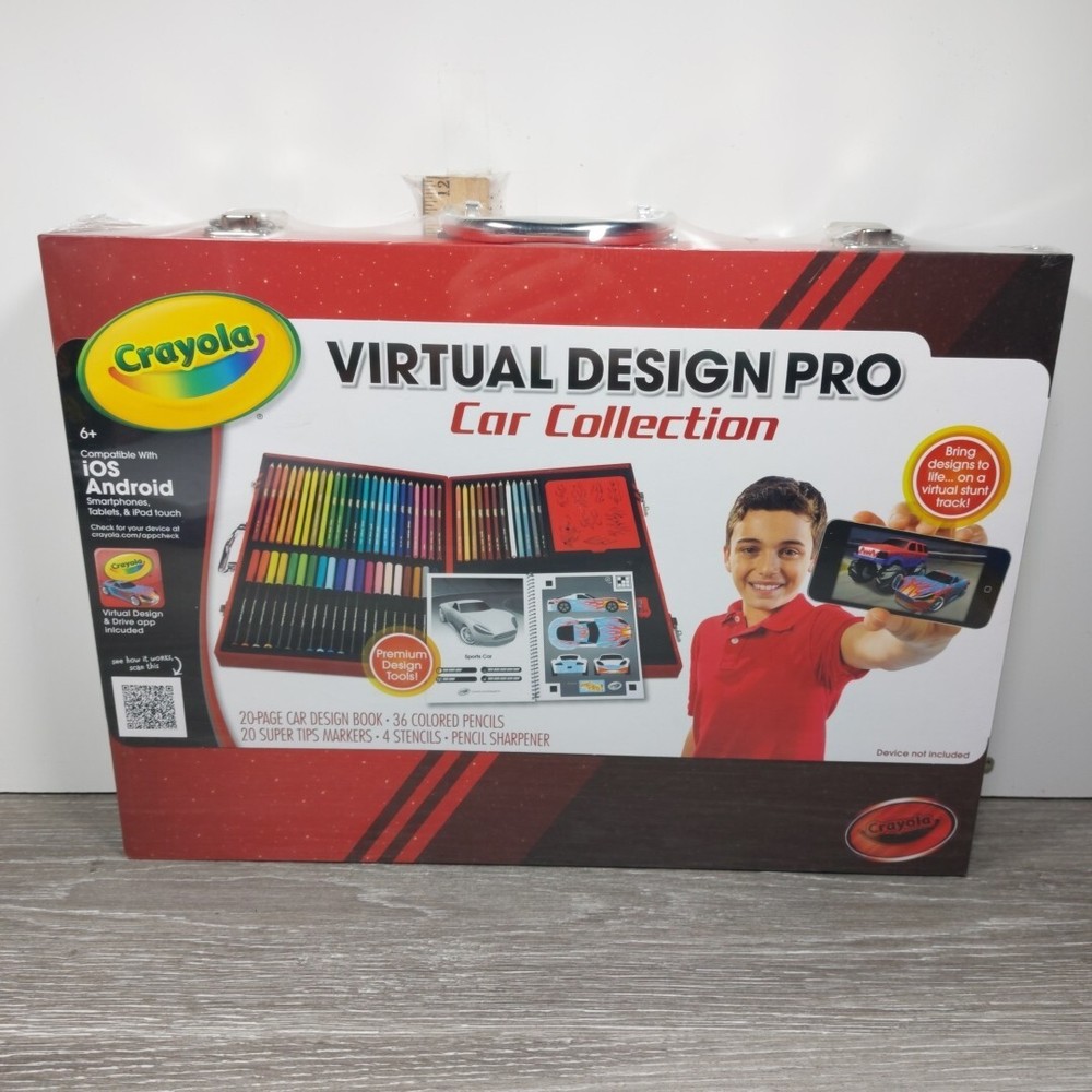 Crayola Virtual Design Pro Cars Collection Markers Pencils Sealed 2014