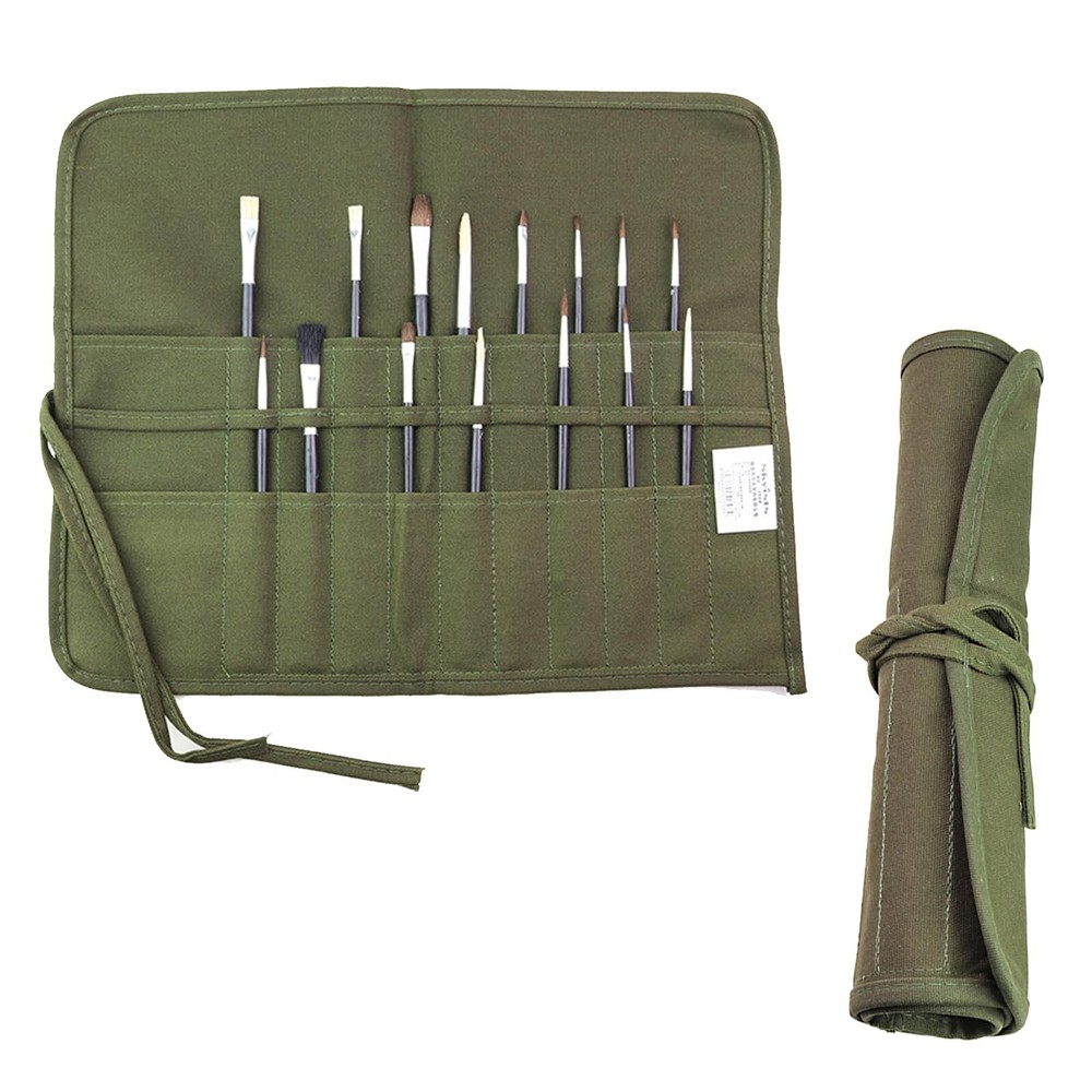 1Pcs Paint Brush Holder Storage 22 Slots Art Brush Roll Canvas Pouch Artist P…