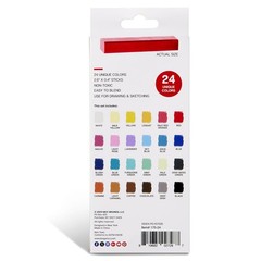 24-Piece Chalk Pastels Set – Vibrant Colors, Acid-Free and Non-Toxic