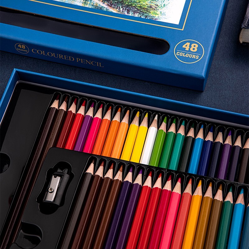 48Colors Pencils Drawing Sketching pencils Grade Vibrant Coloring pens kit