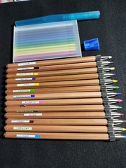 【DDU】”Kita-Boshi Water-soluble 13 color Mechanical Pencil Set” +refill lead