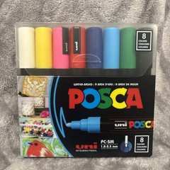 Uni POSCA PC-5M Water-Based Paint Markers (8 Pack) 1.8-2.5mm – Brand New!