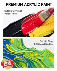 JusArt Red Acrylic Paint 8.45oz