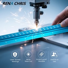 Rena Chris Architectural Scale Ruler: 12″ Imperial Aluminum Alloy 1, Blue