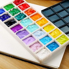 24 Paint Palette Plastic Paint Holder Watercolor Acrylic Paint Storage Travel