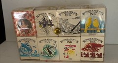Winsor and Newton Ink Vintage Drawing Ink Bottles England Lot of 8 new open box