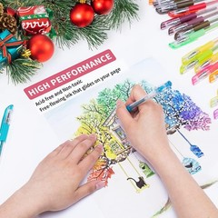 Aen Art Glitter Gel Pens, 100 Color Glitter Pen Set for Making Cards, 30% More I