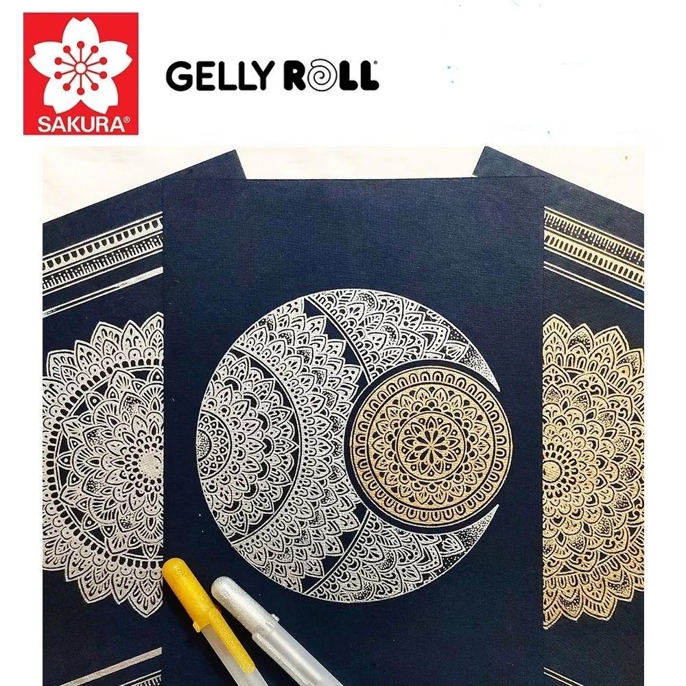 Sakura Gelly Roll Glaze Gel & Water Based Pens Set of 5 Colors 3D Craft 0.4mm