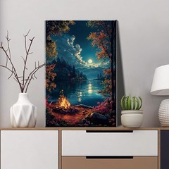 Paint by Numbers Kit for Adults with Frame, Landscape Paint by Numbers for Adult