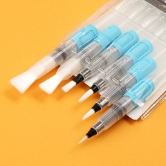 YULART Water Brush Pen 6pcs Set for Watercolor Painting Calligraphy
