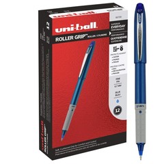 Uniball Roller Grip Pens, 12 Count – Extra Large 12 (Pack of 1), Blue