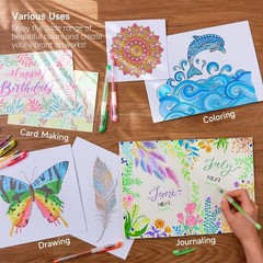 130 Color Gel Pens Set with Bonus Coloring Book