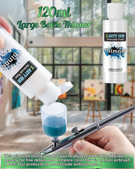 Airbrush Paint – 42 Colors with 4.05 Fl Oz Thinner, Iridescent, Neon and Metalli