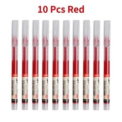 10Pcs/Set High Quality Needle Type Gel Pens Straight Liquid Ballpoint Pen Kawaii