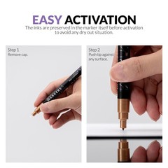 Water Based Acrylic Ink Metallic Series Markers GM-Set