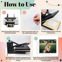 20 Pcs Sublimation Metal Photo Blanks 8×10 Inch 8*10 inch, Clear