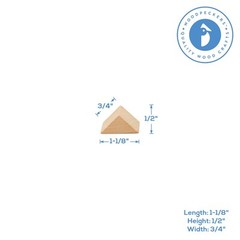 Mini Triangle Wooden Blocks for Crafts 1-1/8″, Loose-Parts Play | Woodpeckers