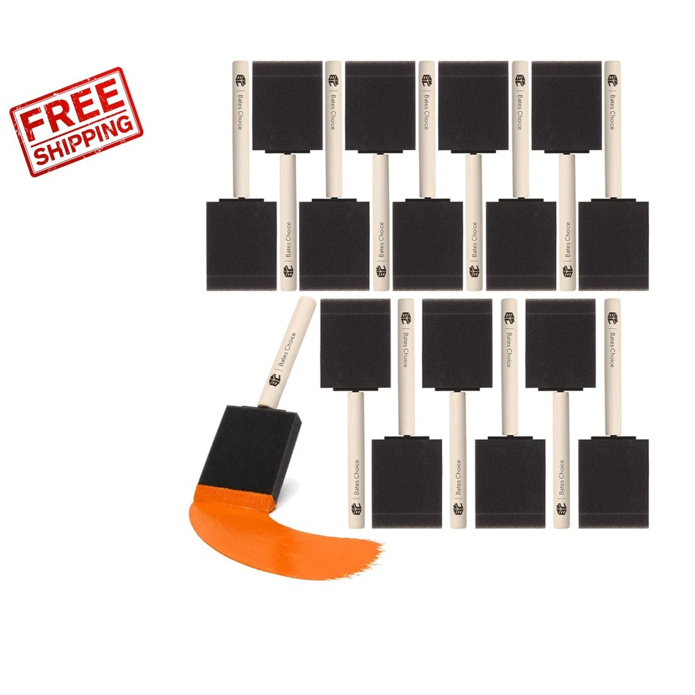Durable 2-Inch Foam Paint Brushes – 16-Pack for Crafts, Painting & Varnishing