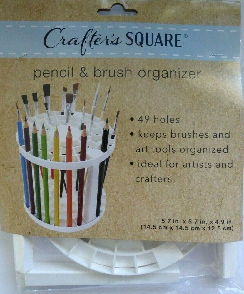 Crafter’s Square Pencil & Paint Brush Organizer Paint Brushes 49 holes
