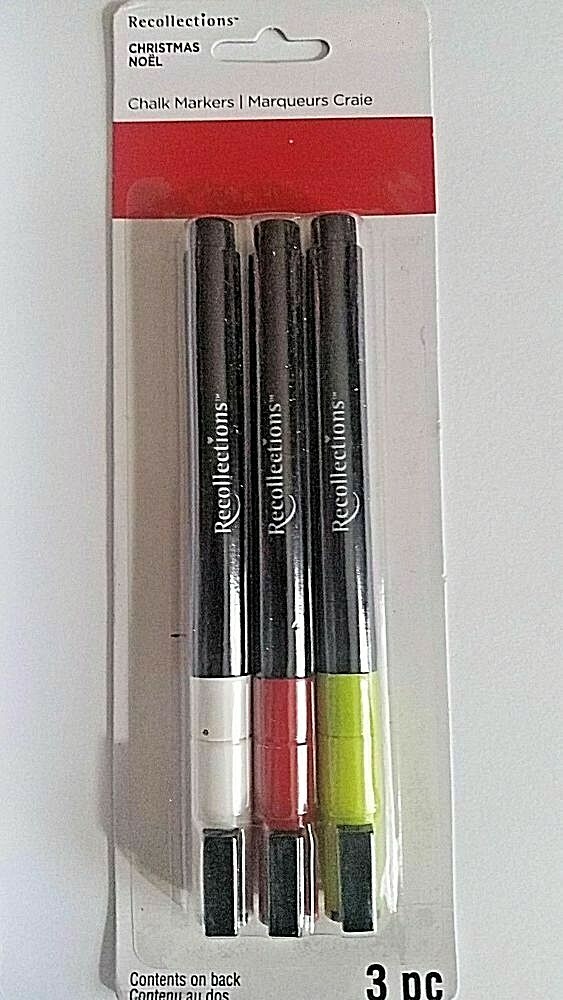 Recollections Chalk Markers 3pcs – Red/White/Yellow