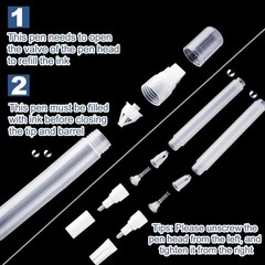 16-Piece Acrylic Paint Marker Set – Chisel Point, Water Resistant, Customizable