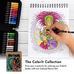 72 Colored Pencils Artists Art Tools Coloring Drawing Sketching Travel Case
