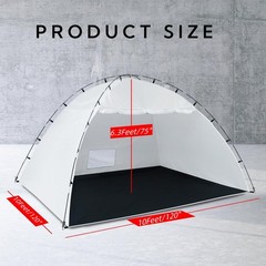 Portable Paint Booth Tent,Siebwin 10(L)x8(W)x6.2(H)ft Larger Spray Paint Tent…