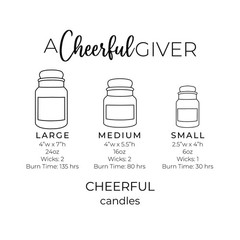 A Cheerful Giver – Vanilla Bourbon Scented Glass Jar 24oz,