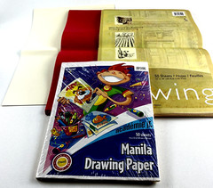 150 Sheets Drawing Paper: 12″X18″ & 9″X 12″ 3 Colors Medium Weight