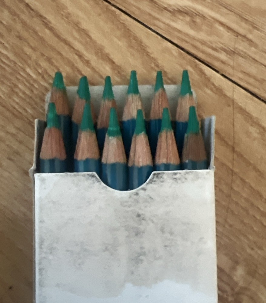 RARE 1 Box of 12 KAC909 Grass Green Berol Karisma Aquarelle Watercolour Pencils