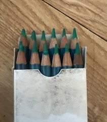 RARE 1 Box of 12 KAC909 Grass Green Berol Karisma Aquarelle Watercolour Pencils