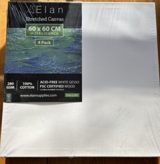 Stretched Canvases 60×60 CM – 4 Pack – ‘Elan’ (BRAND NEW AND SEALED)