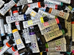 used/damaged Daniel Smith watercolors, 5 ml tubes