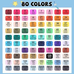 48/80/168 Colors Alcohol Based Markers Dual Tip Drawing Markers Set for Drawing