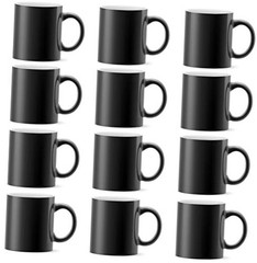 TANGLONG Color Changing Coffee Mugs 11oz Sublimation Mugs Magic Black 11 Ounces