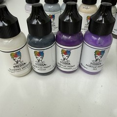 Dina Wakley Media Acrylic Paint 1oz, Assorted Colors New And Used Lot Of 91