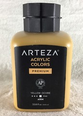 ARTEZA Acrylic Colors Premium Paint 33.8 fl oz (1000ml) A104 Yellow Ochre
