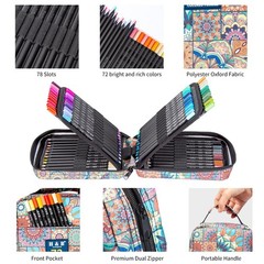 H B Colored Pencils Set with Coloring Book, Eraser, and Sharpener – Perfect