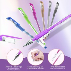 Glitter Gel Pens for Adult Coloring Books, 96 Pack Artist Gel Pens 48 Colors wit