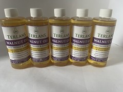 Terlans Walnut Oil. Cold Pressed & Refined. Wood Preserver. Qty 5. 8.4 fl oz