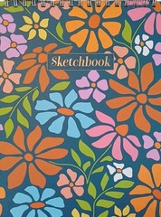 Delilah Jane – Large Sketchbook – Hippy Floral Pattern – NEW – 12x9x1