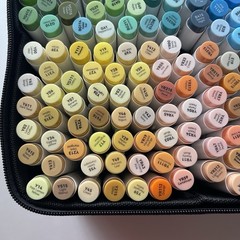Ohuhu 320-Color Double Tipped Alcohol Marker Set-Brush & Chisel-Refillable Ink