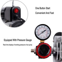 Airbrush Compressor Cool-Down Fan ABPST07 Powerful 1/6hp Portable Quiet Airbrush