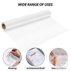 Tracing Paper Roll 36 Inches x 30 Yards, Large Trace Paper White Pattern Paper