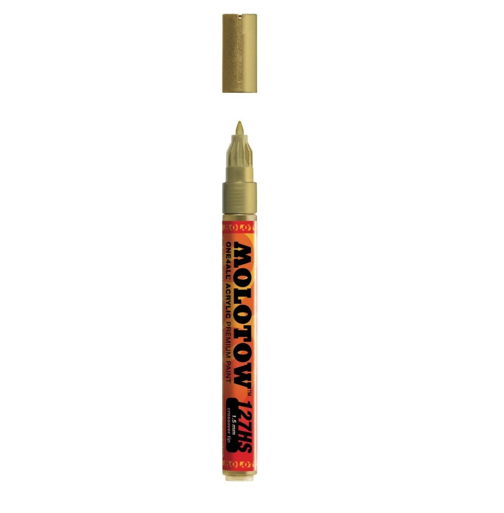 1 PC ONE4ALL Acrylic Paint Marker, 1.5mm, Metallic Gold, 127.506, Art, DIY